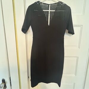 Victoria's Secret Black Sheath Mini Dress V-Neck Short Sleeve size 4
